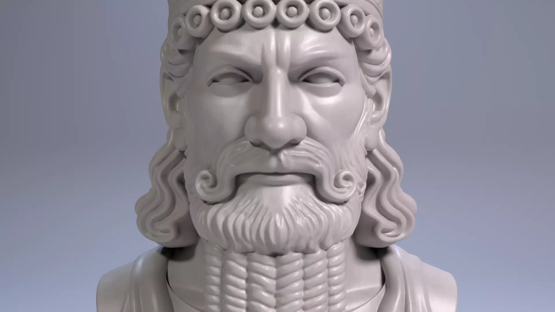 Darius I Bust Achaemenid Persian King 3D Printable STL File 3D print model_9