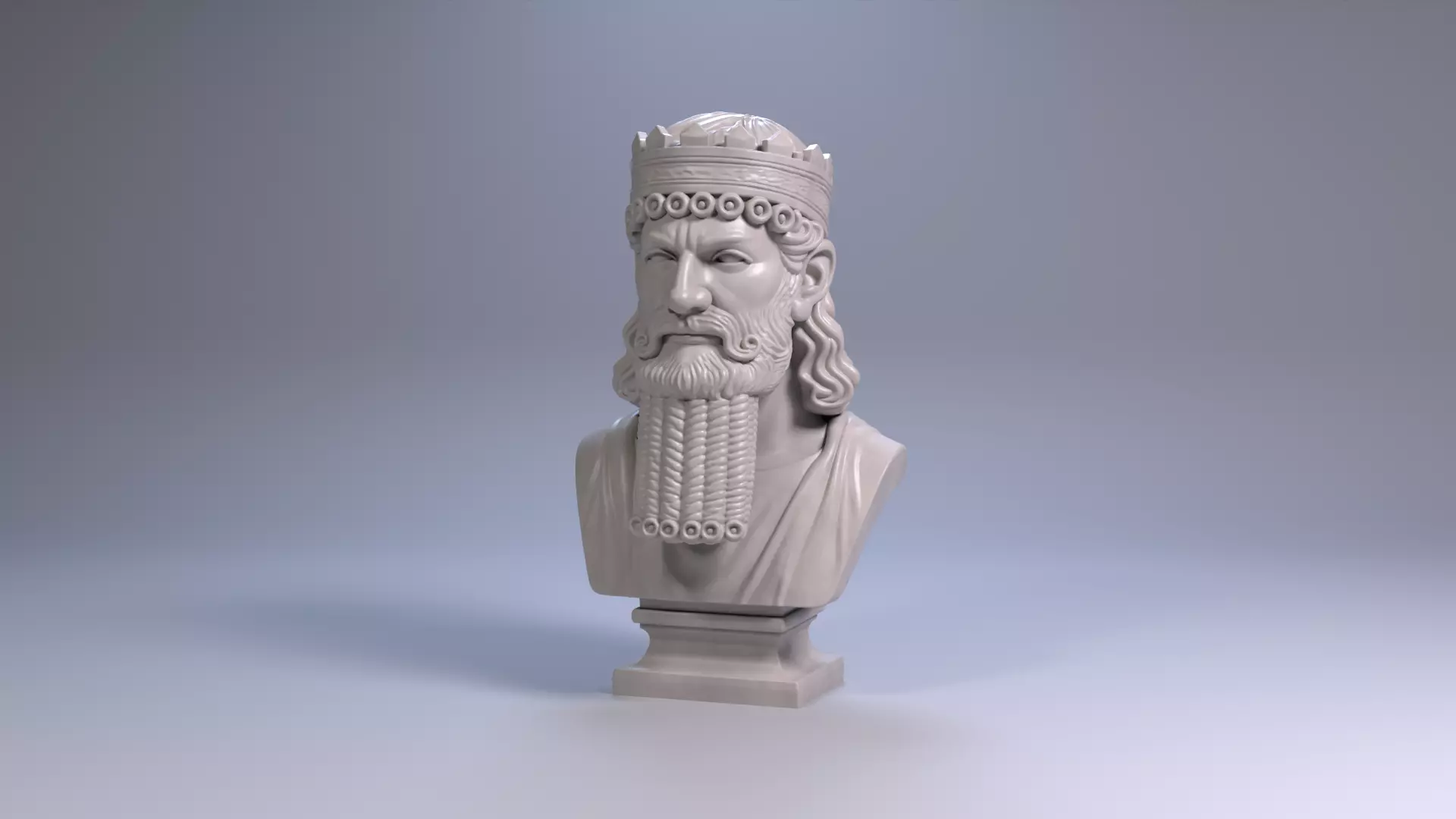 Darius I Bust Achaemenid Persian King 3D Printable STL File 3D print model_13