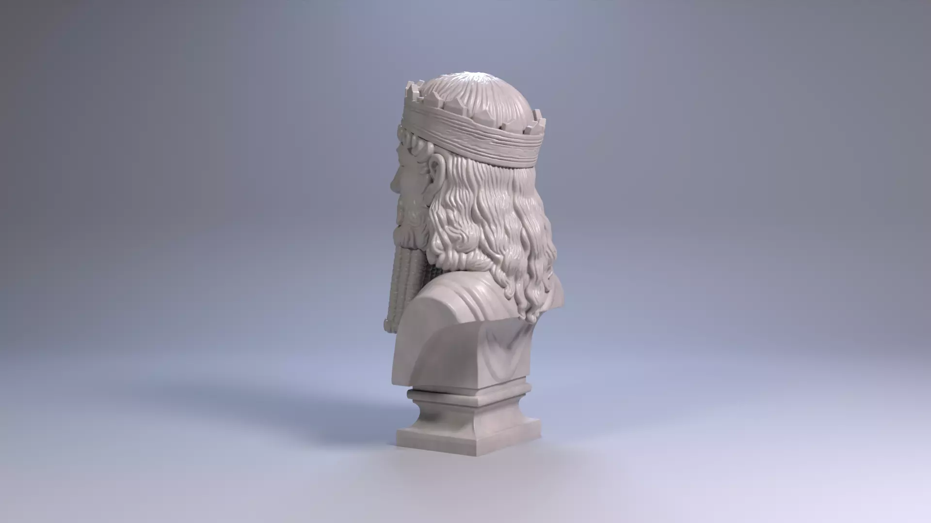 Darius I Bust Achaemenid Persian King 3D Printable STL File 3D print model_17
