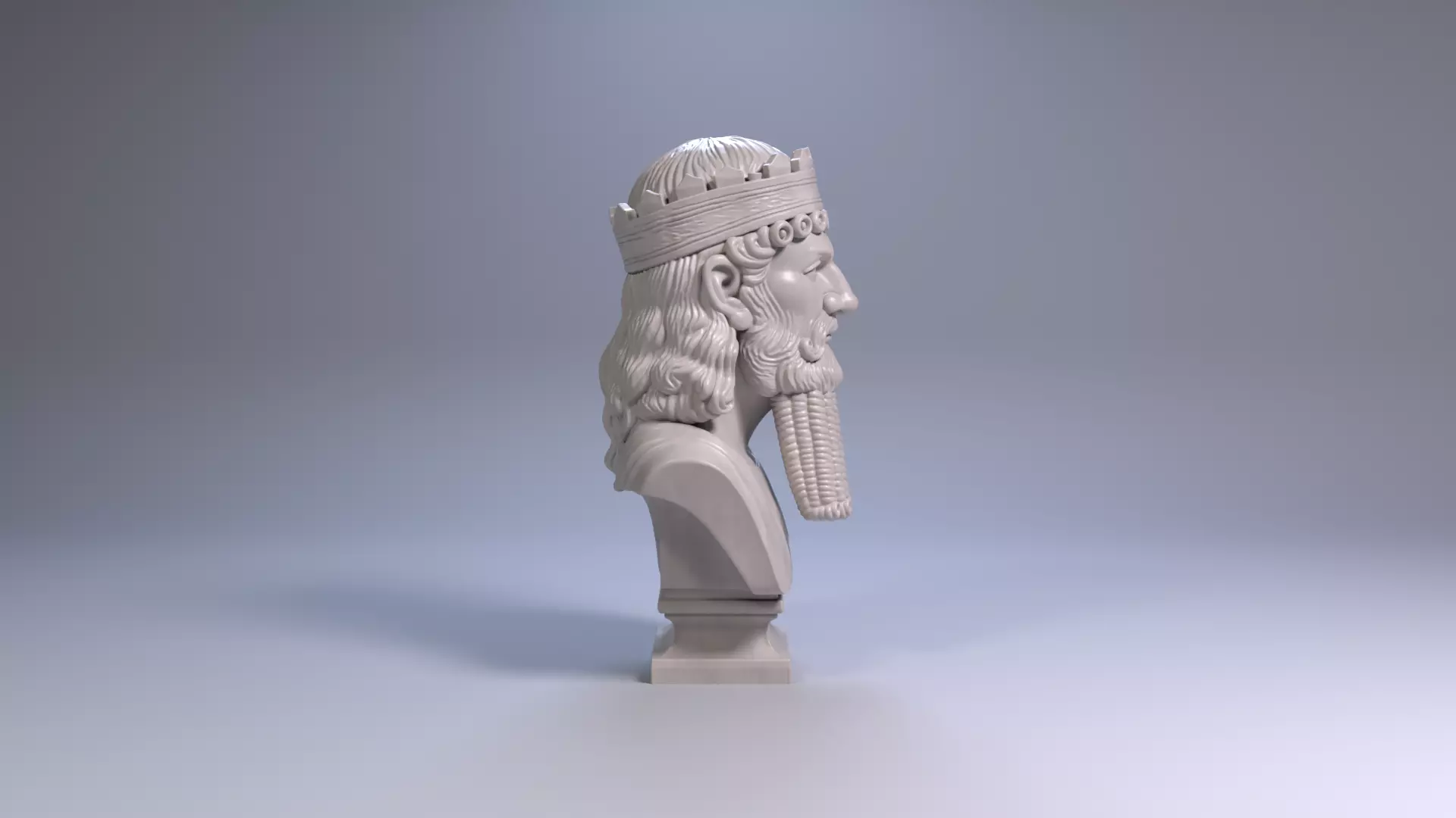 Darius I Bust Achaemenid Persian King 3D Printable STL File 3D print model_5