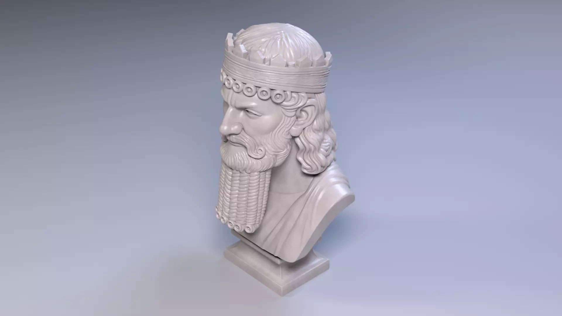 Darius I Bust Achaemenid Persian King 3D Printable STL File 3D print model_6