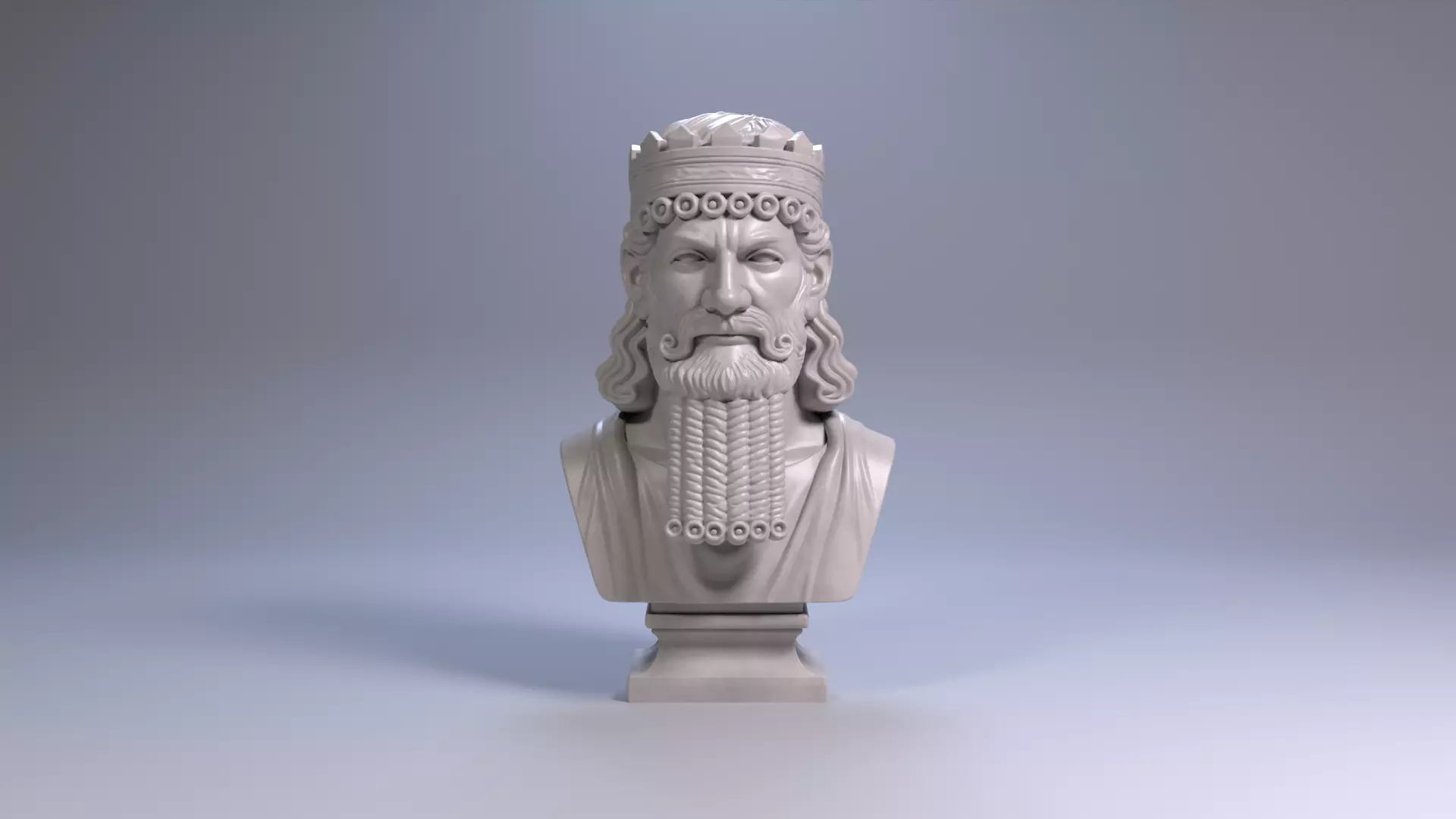 Darius I Bust Achaemenid Persian King 3D Printable STL File 3D print model_24