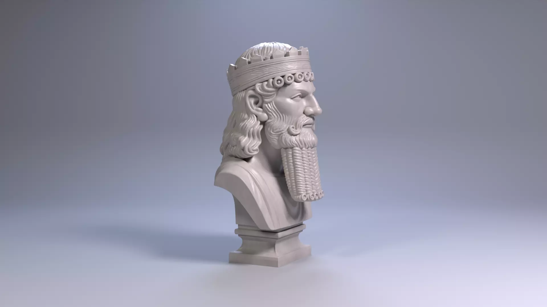 Darius I Bust Achaemenid Persian King 3D Printable STL File 3D print model_21