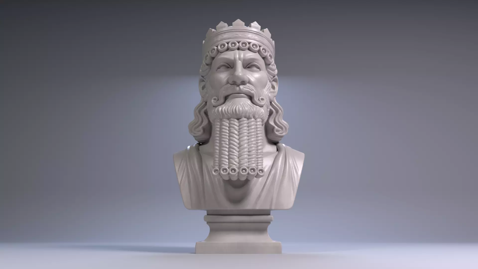 Darius I Bust Achaemenid Persian King 3D Printable STL File 3D print model_7
