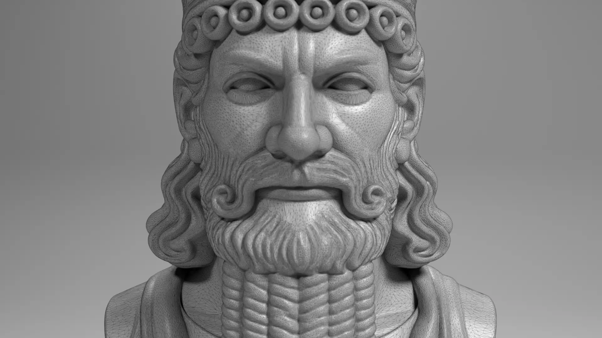 Darius I Bust Achaemenid Persian King 3D Printable STL File 3D print model_12