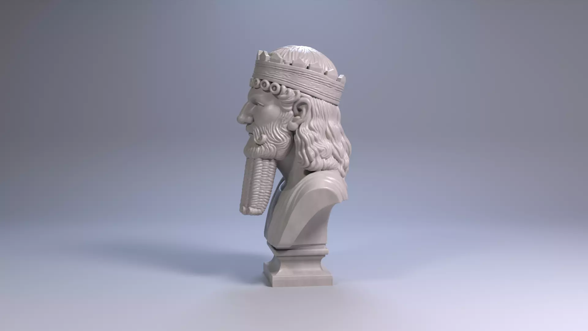 Darius I Bust Achaemenid Persian King 3D Printable STL File 3D print model_16