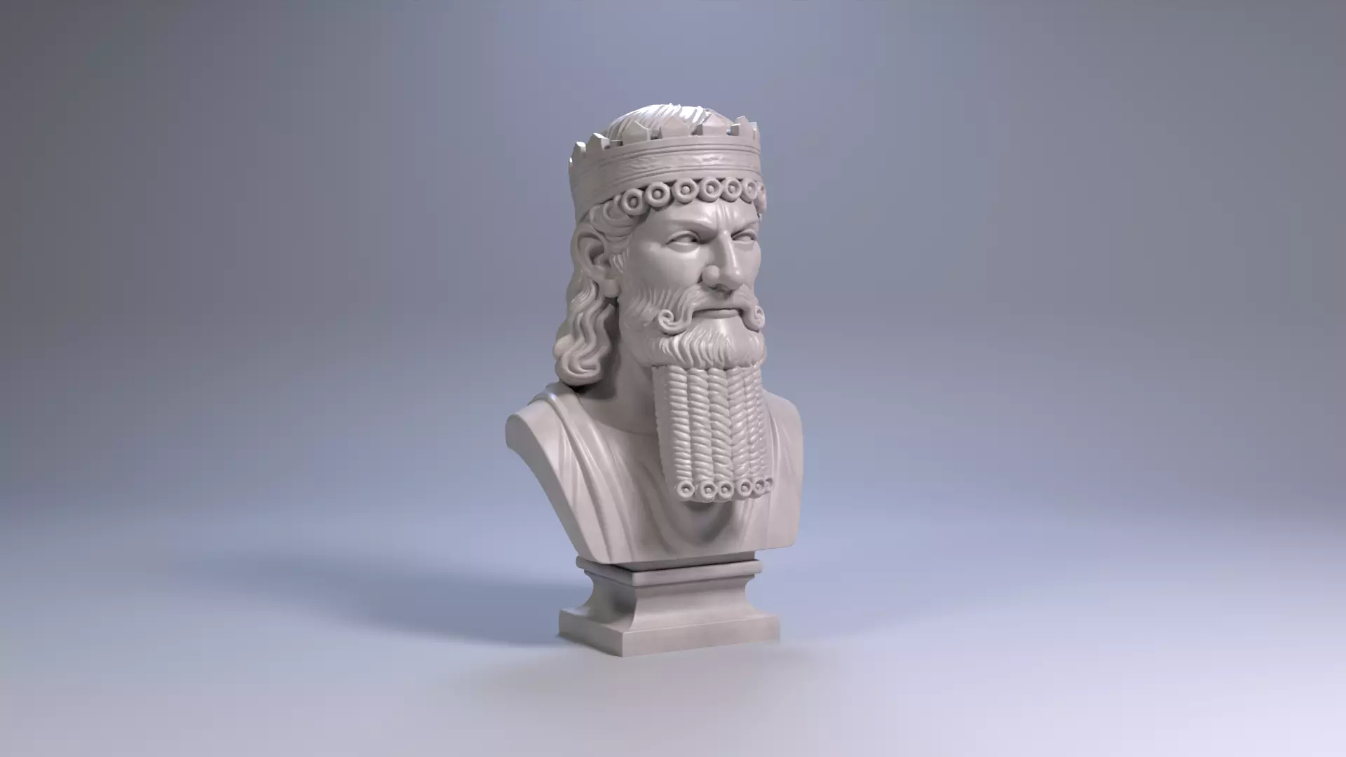 Darius I Bust Achaemenid Persian King 3D Printable STL File 3D print model_22