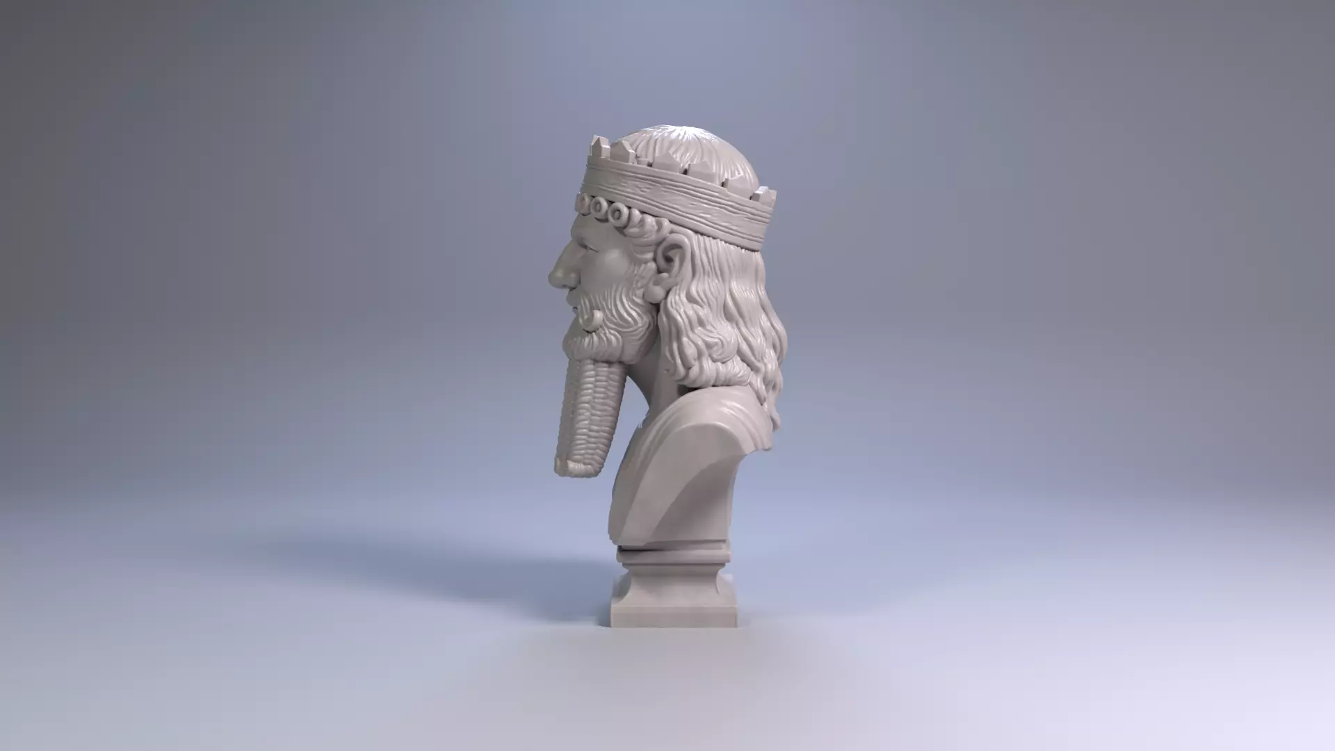 Darius I Bust Achaemenid Persian King 3D Printable STL File 3D print model_3