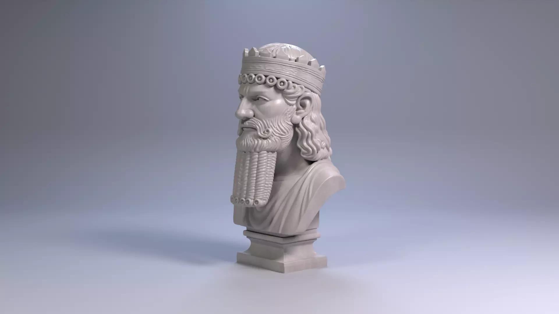 Darius I Bust Achaemenid Persian King 3D Printable STL File 3D print model_15
