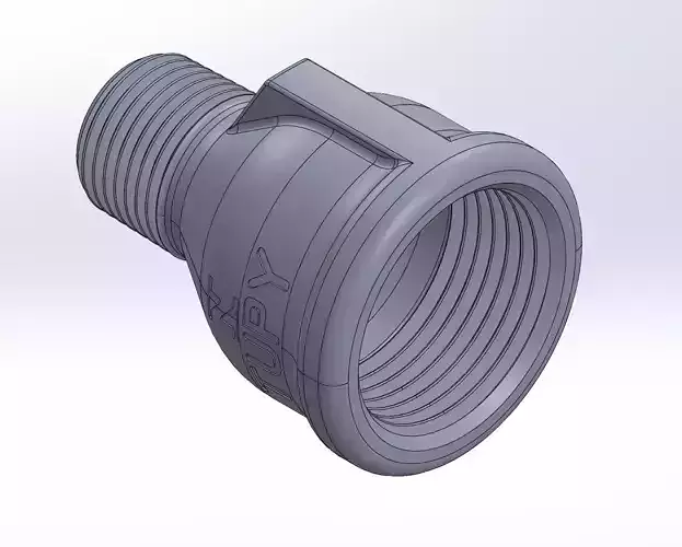 LUVA DE REDUCAO M - F NORMATIZADA - STEP - STL - IGS - SLDPRT