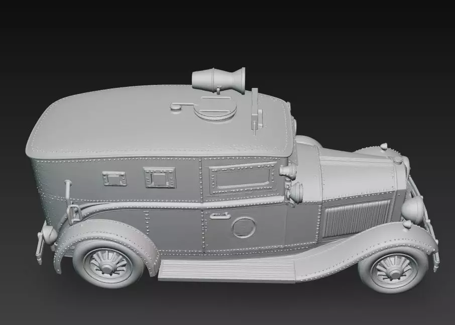 Retro Police Patrol 3D print model_7