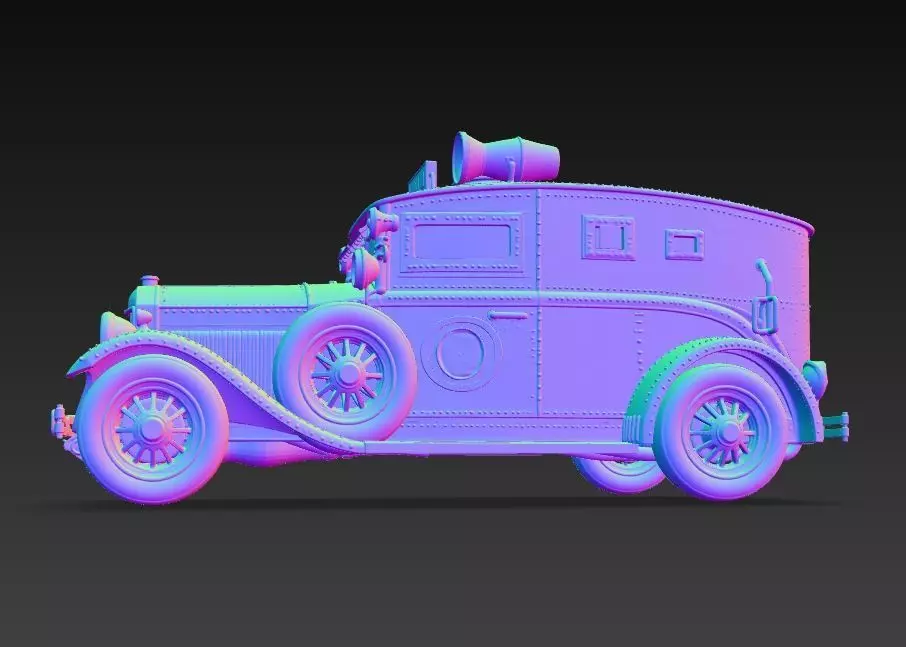 Retro Police Patrol 3D print model_15