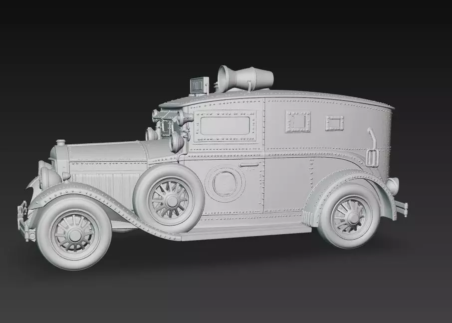 Retro Police Patrol 3D print model_2