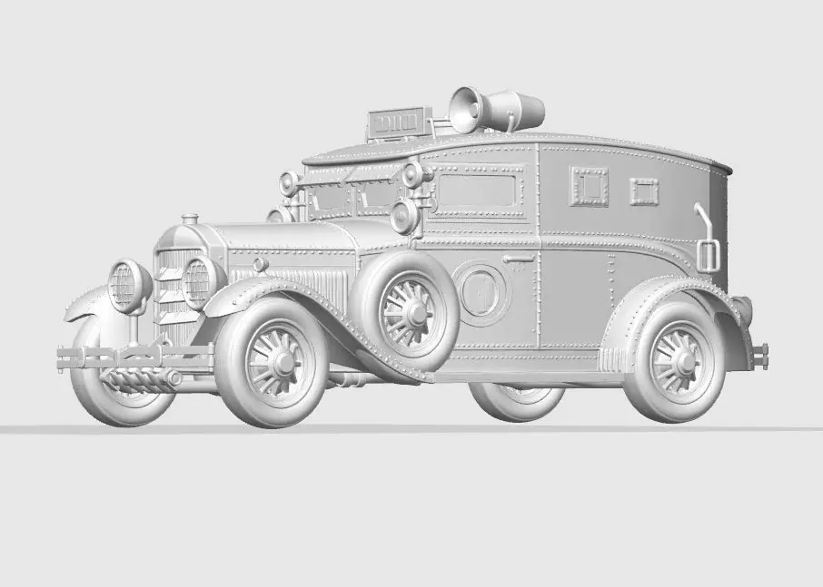 Retro Police Patrol 3D print model_25