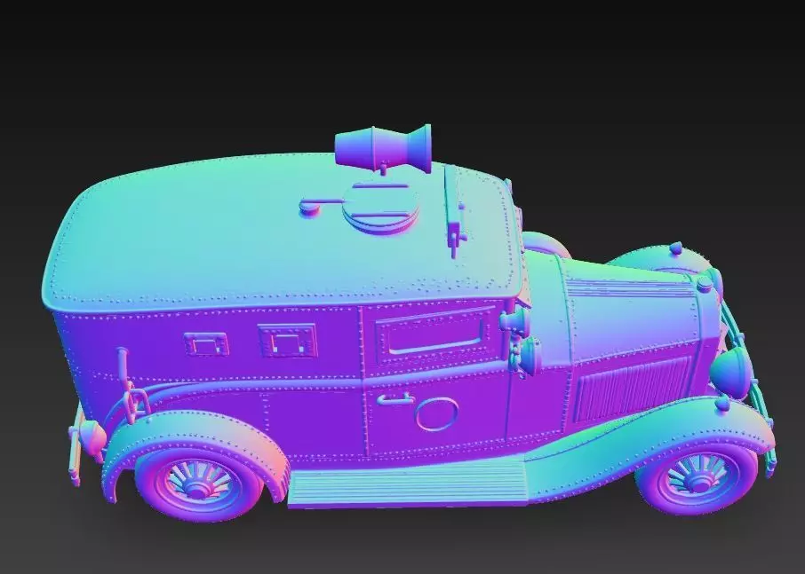 Retro Police Patrol 3D print model_8
