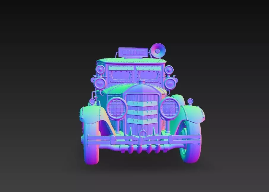 Retro Police Patrol 3D print model_22