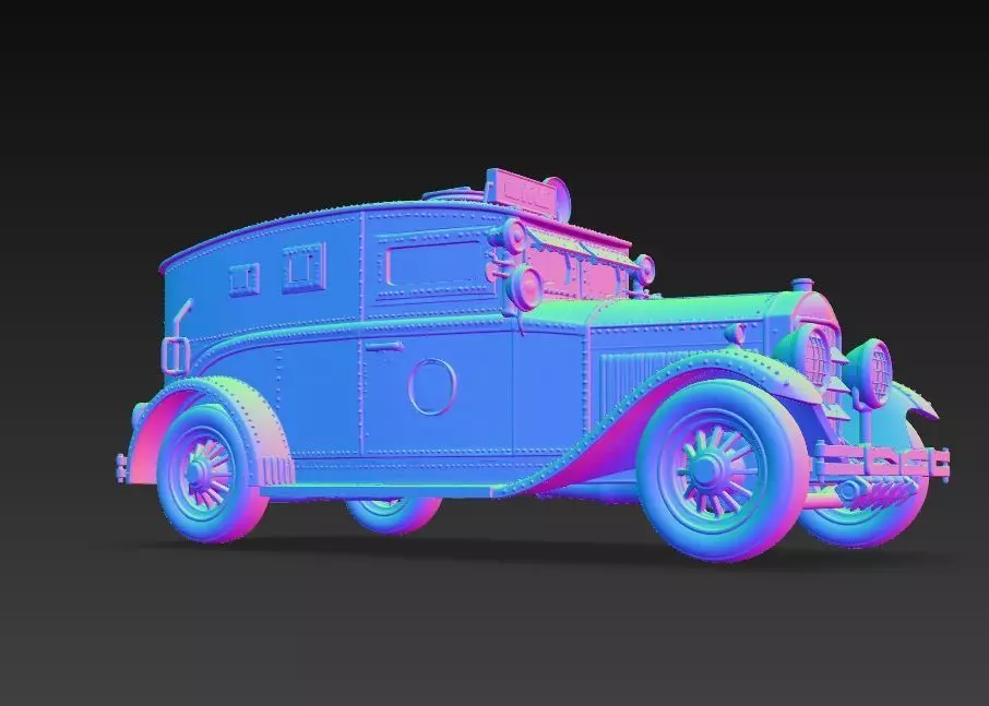 Retro Police Patrol 3D print model_10