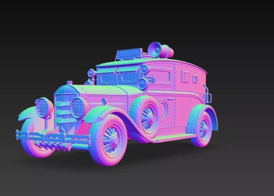 Retro Police Patrol 3D print model_14