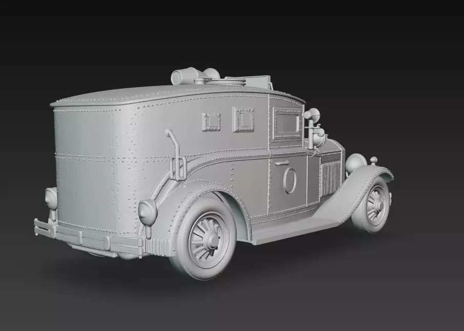 Retro Police Patrol 3D print model_35