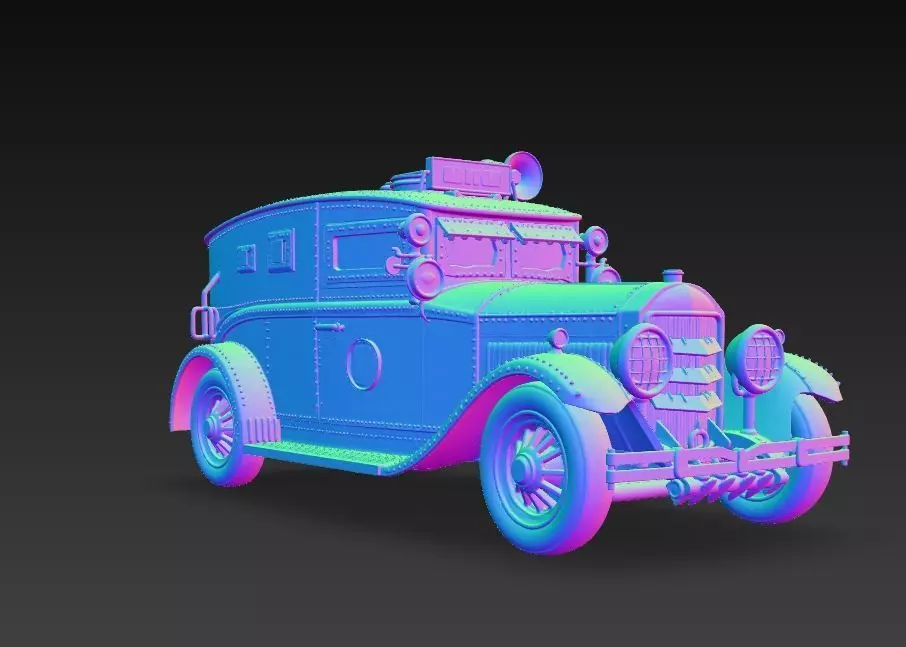 Retro Police Patrol 3D print model_21