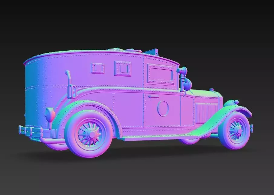 Retro Police Patrol 3D print model_19