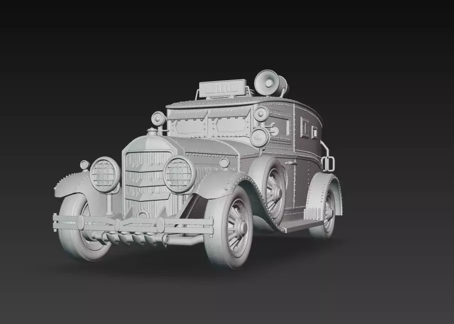Retro Police Patrol 3D print model_4