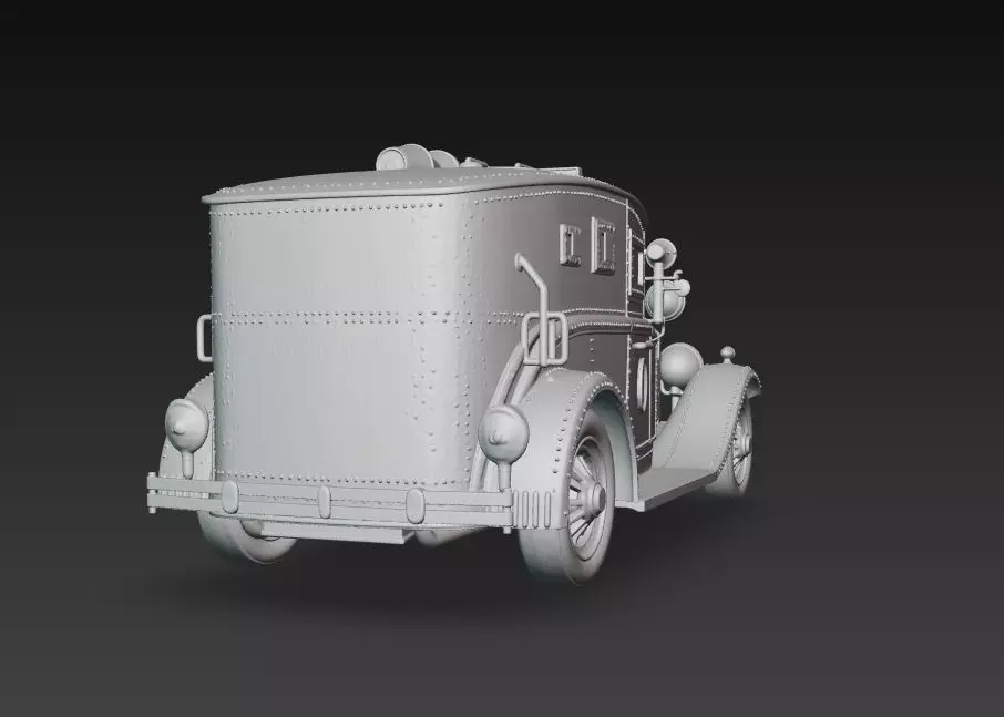 Retro Police Patrol 3D print model_36