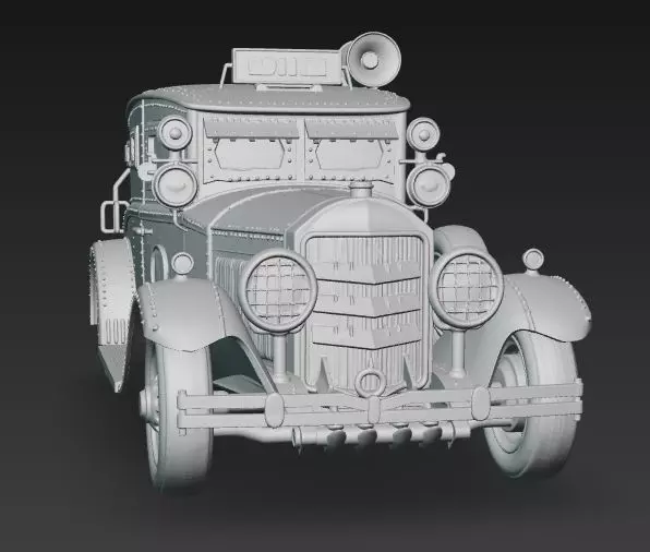 Retro Police Patrol 3D print model_1