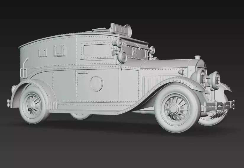 Retro Police Patrol 3D print model_23