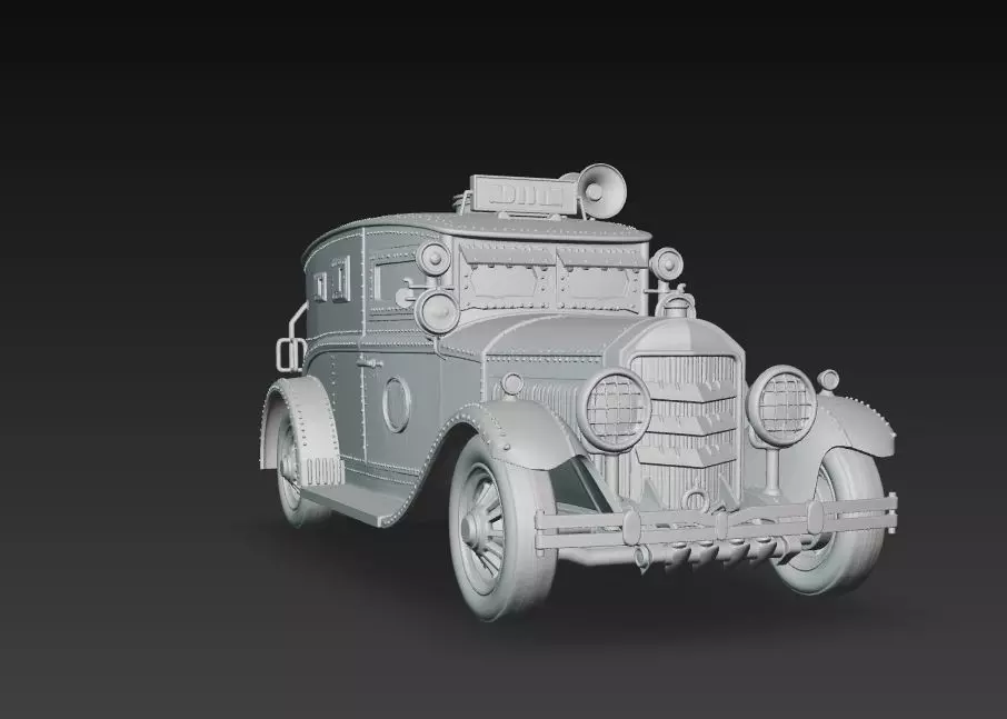 Retro Police Patrol 3D print model_5