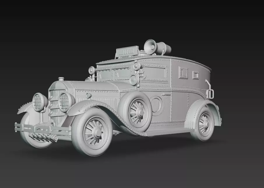 Retro Police Patrol 3D print model_3