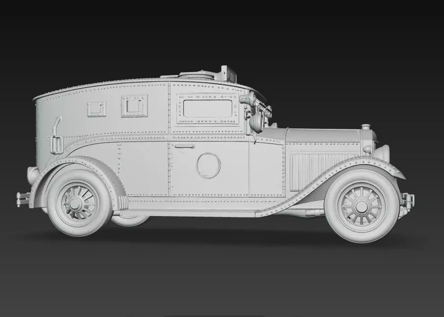 Retro Police Patrol 3D print model_33