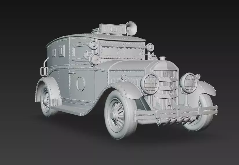 Retro Police Patrol 3D print model_12