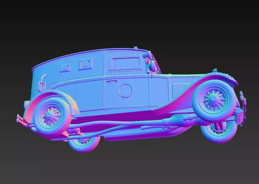 Retro Police Patrol 3D print model_9