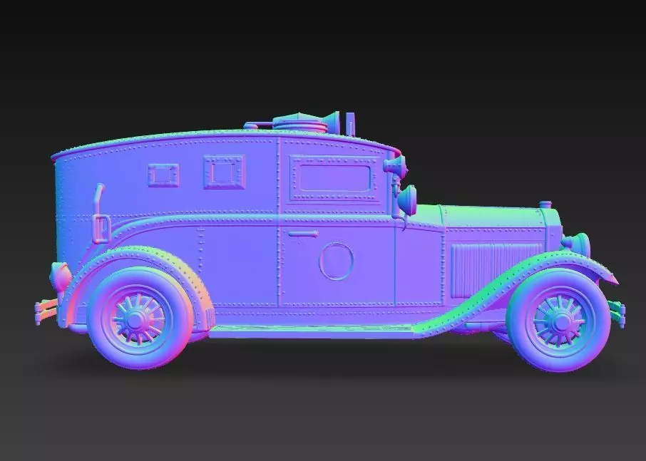 Retro Police Patrol 3D print model_20