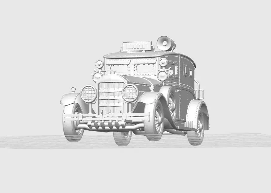 Retro Police Patrol 3D print model_26