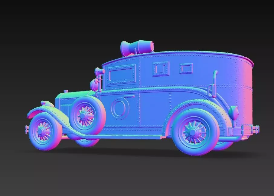Retro Police Patrol 3D print model_16