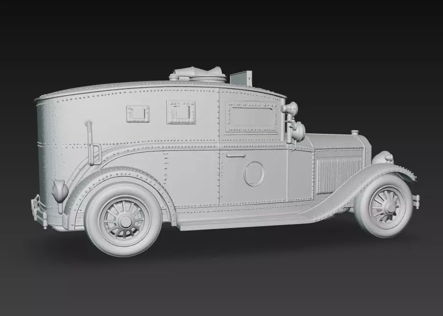 Retro Police Patrol 3D print model_34