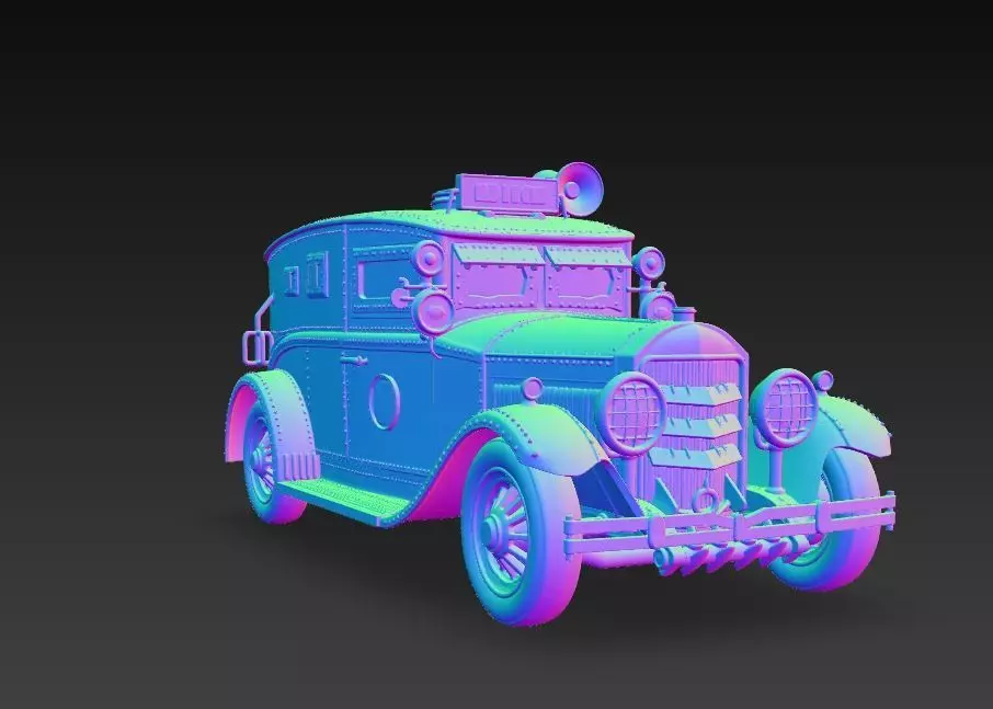 Retro Police Patrol 3D print model_11