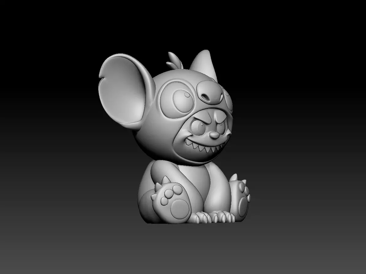 labubu Stitch the monsters disney 3D print model_2