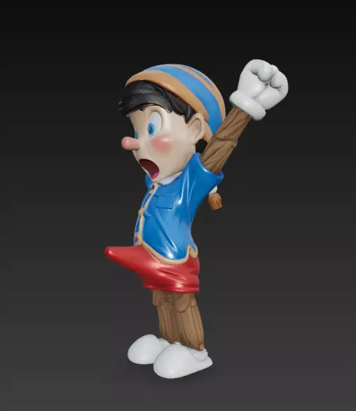 Pinocchio awakening up 3D print model