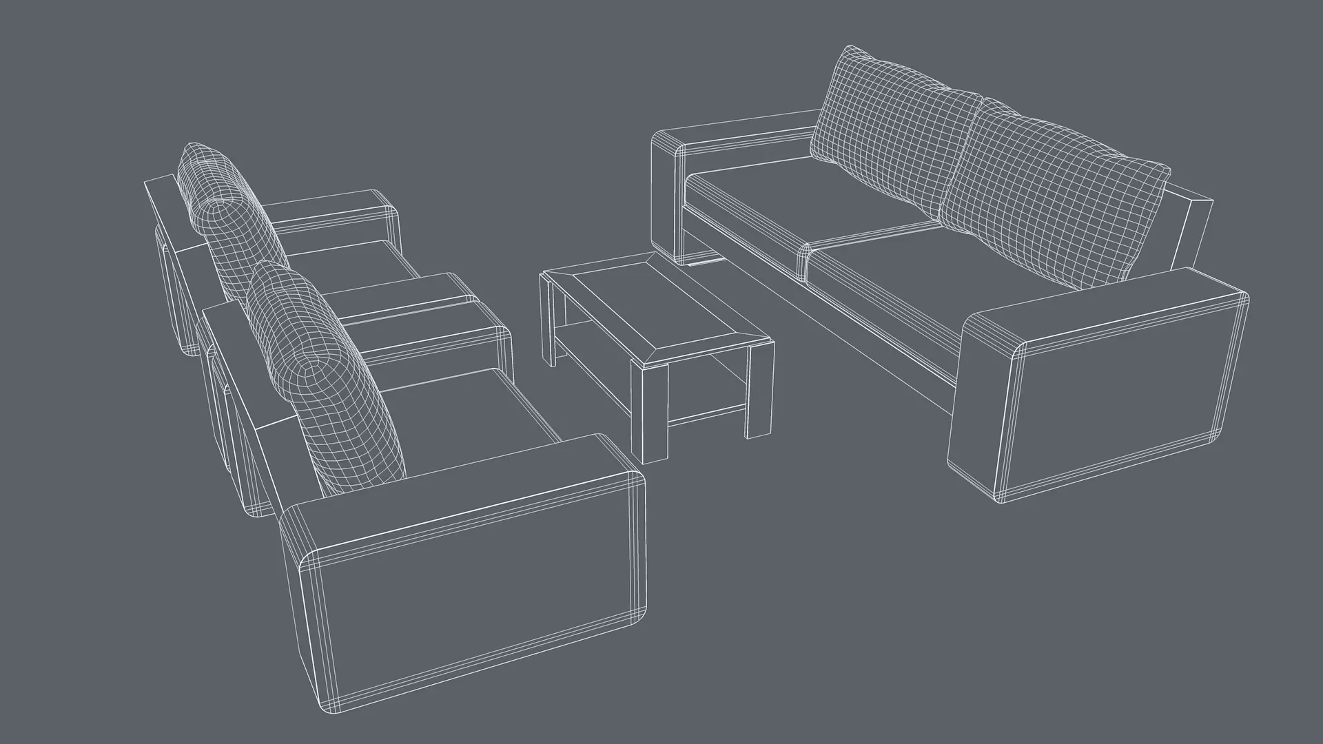 Furniture Set 3D model_10