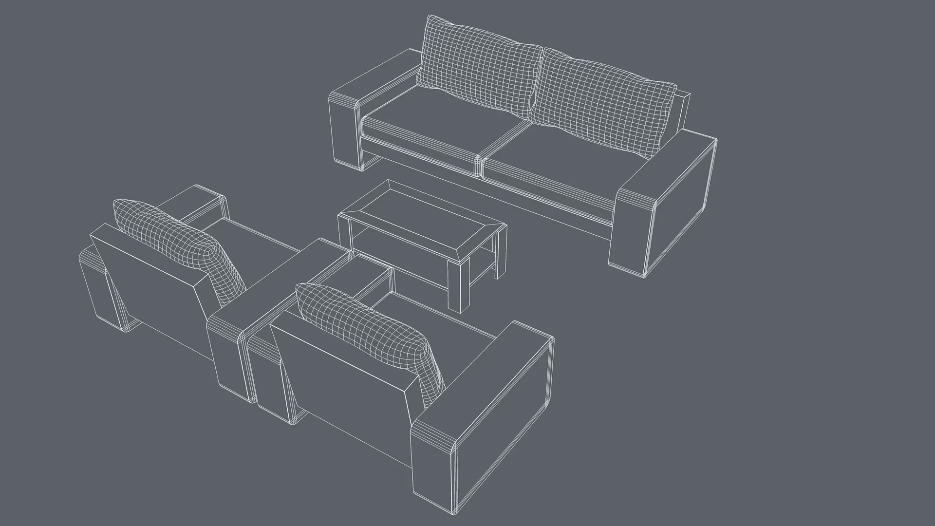 Furniture Set 3D model_8