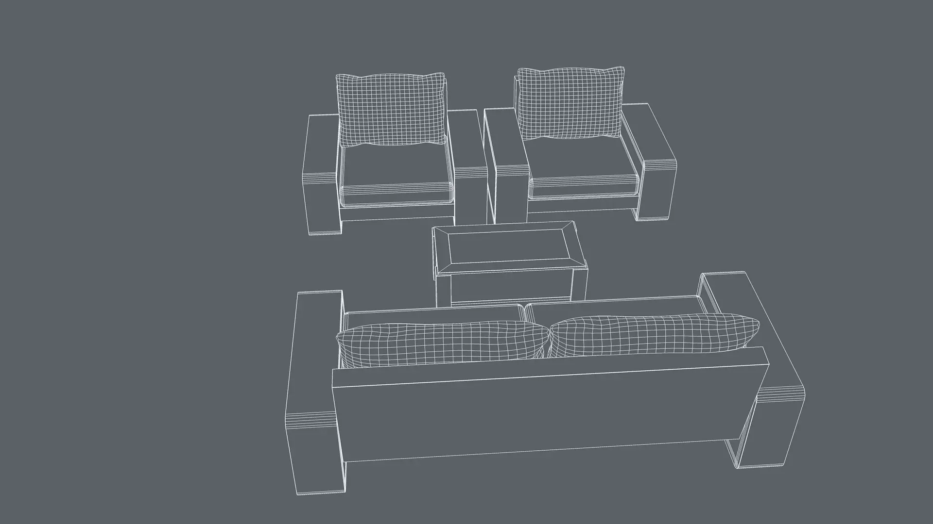 Furniture Set 3D model_14