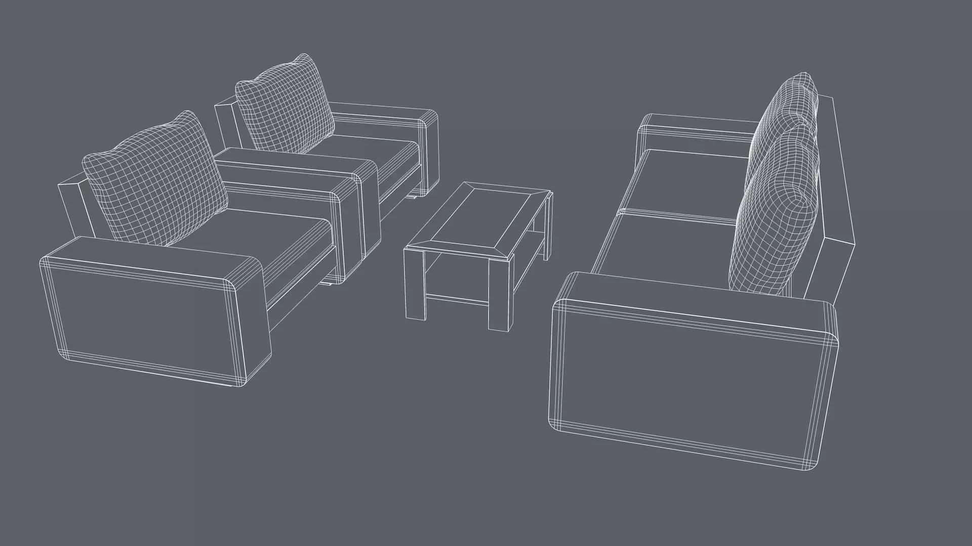 Furniture Set 3D model_12