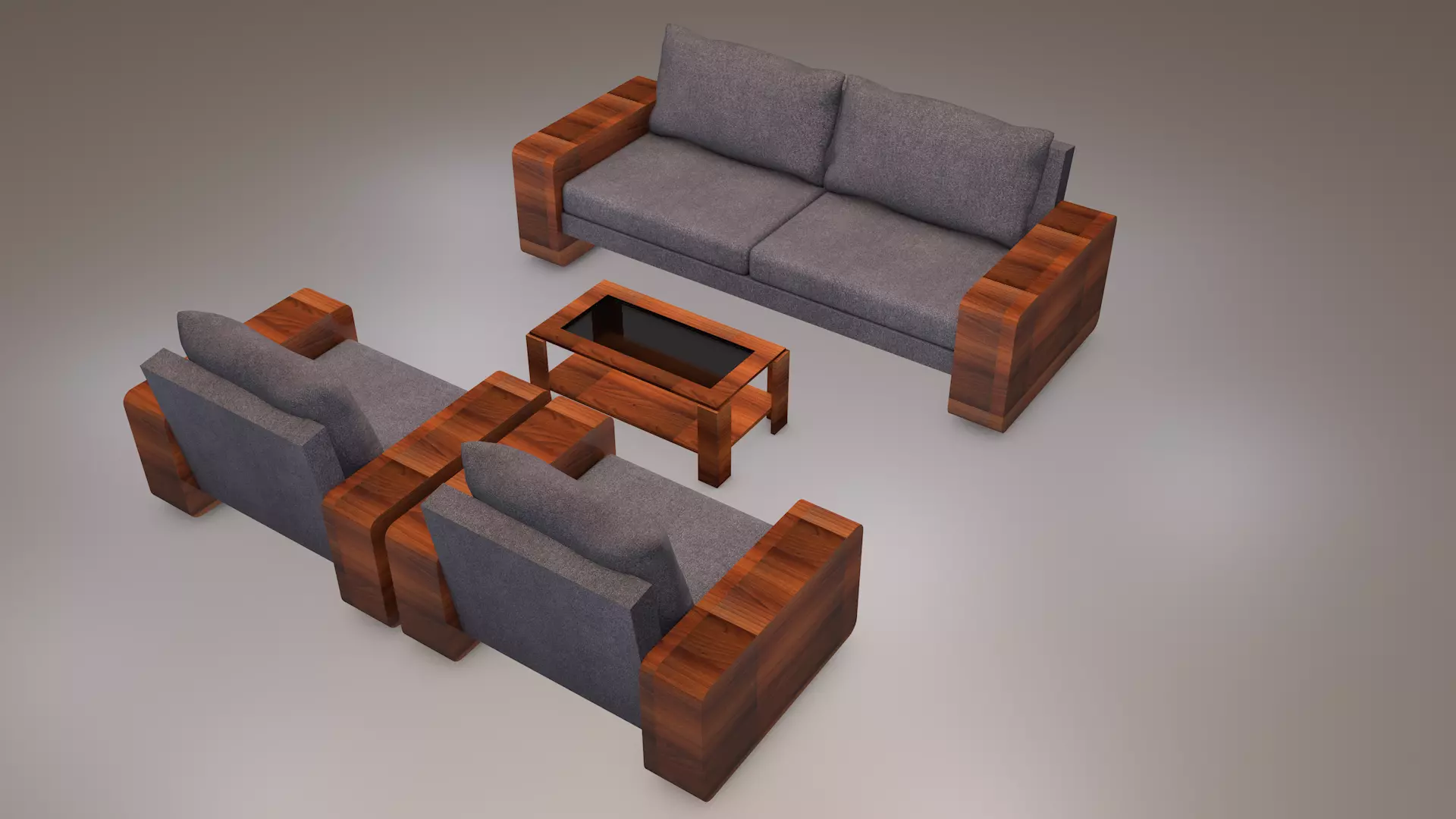 Furniture Set 3D model_0