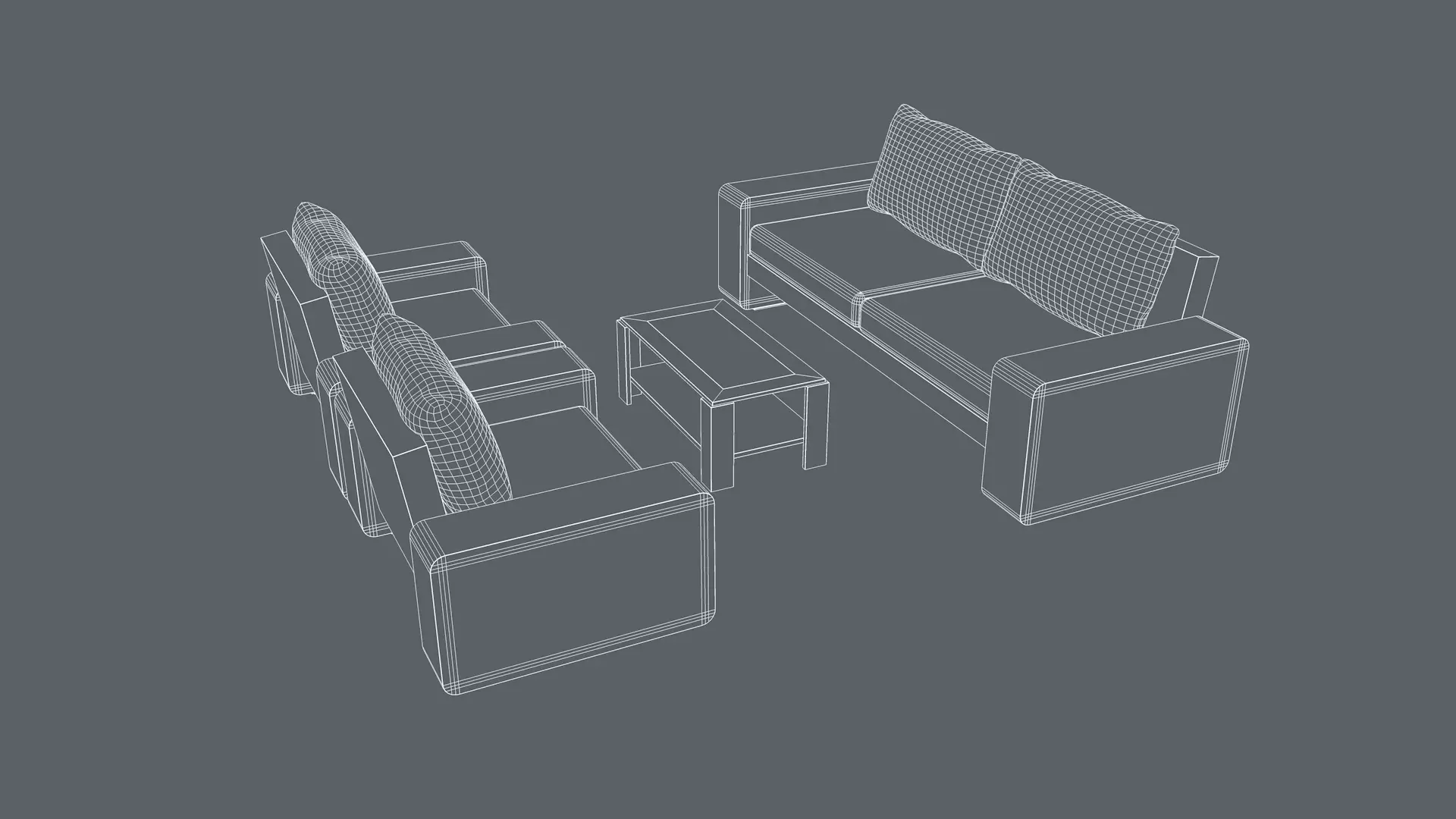Furniture Set 3D model_9