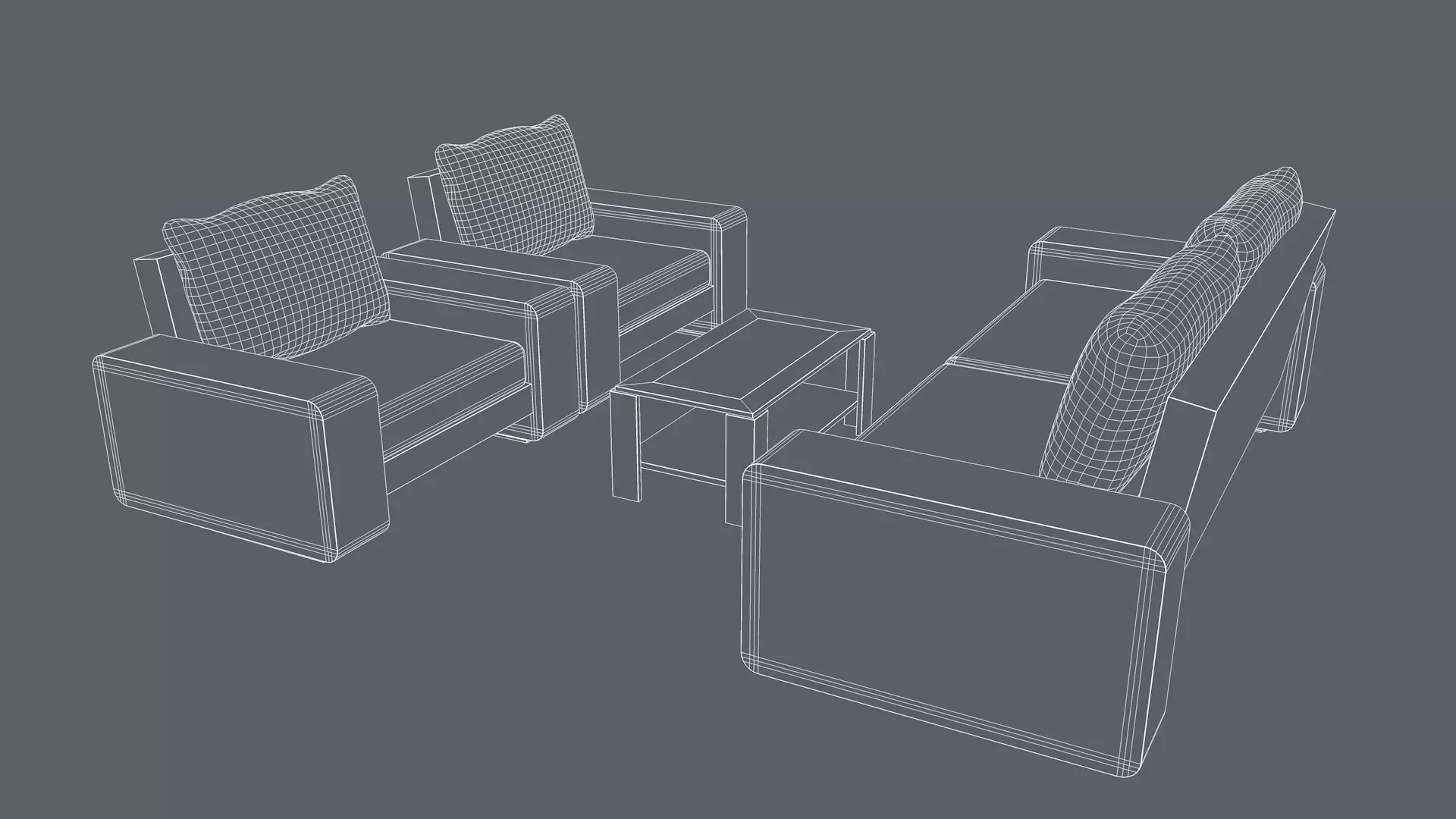 Furniture Set 3D model_15