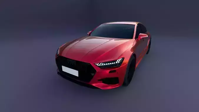 car Audi red A7 2018
