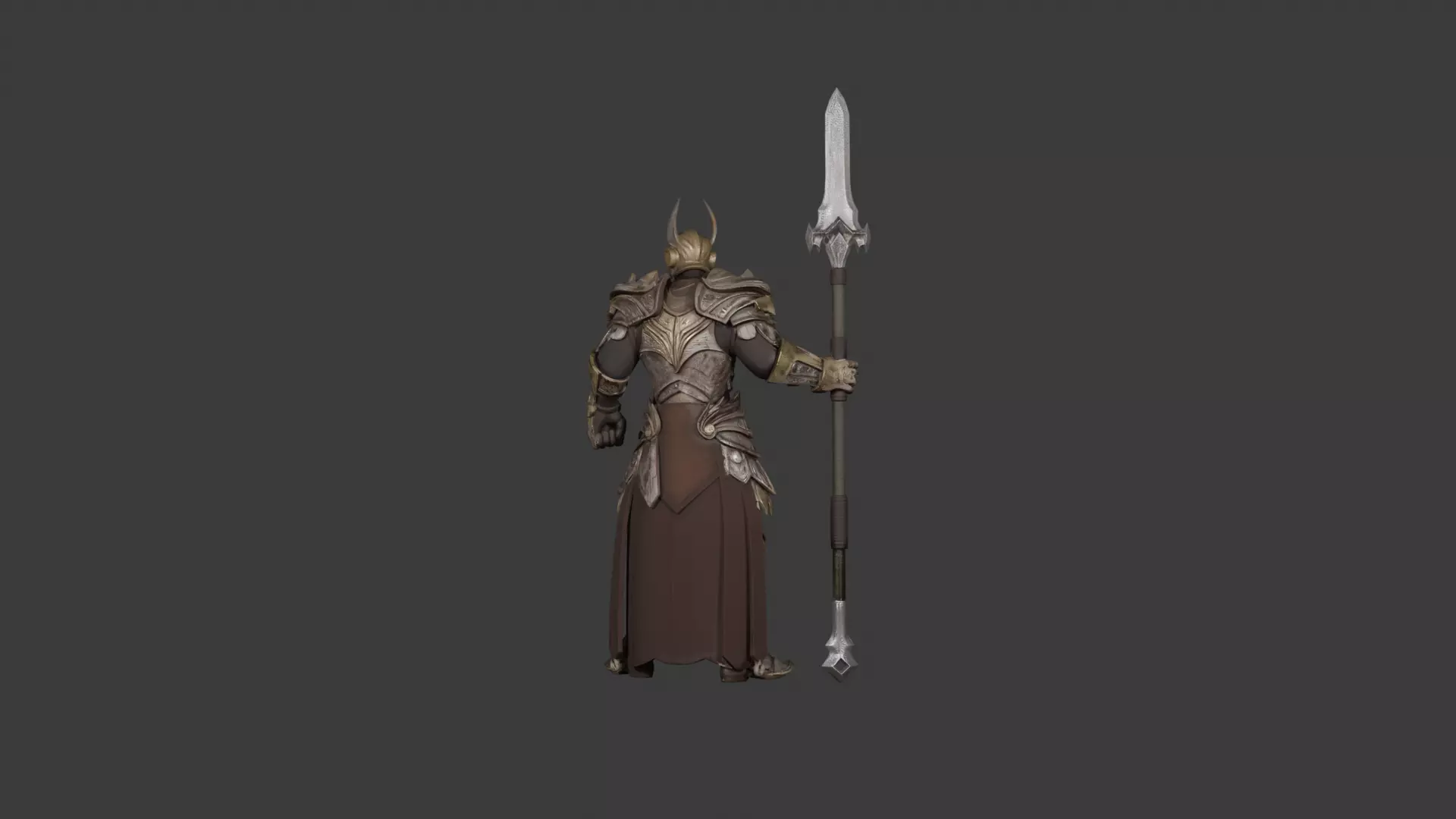 Demon Commander  Dark Fantasy 3D Character Model  3D model_1